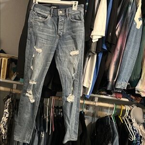 Express vintage skinny high rise mom jeans 00R